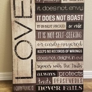 Love is patient -Wall Art Frame